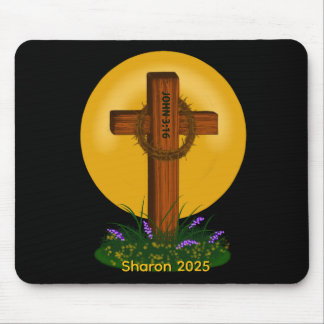 Tapis De Souris Croix et Couronne d'Épines