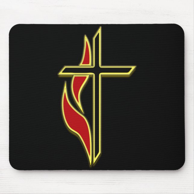 TAPIS DE SOURIS CROIX ET FLAMME (Devant)