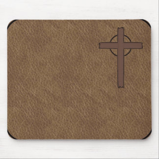 Tapis De Souris Croix et MousePads MARQUÉ par cuir