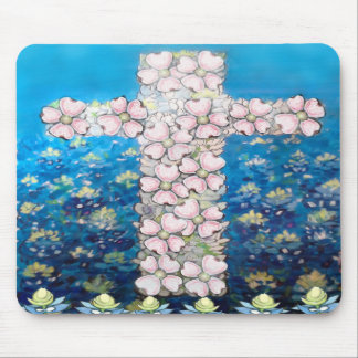 Tapis De Souris Croix florale