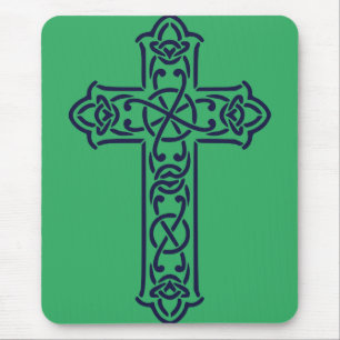 Tapis De Souris Croix haute celtique bleue