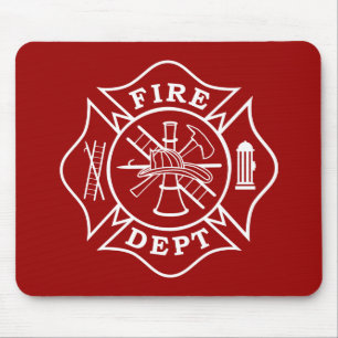 Tapis De Souris Croix maltaise Mousepad de département du feu