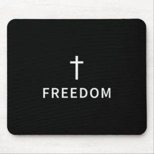 Tapis De Souris Croix minimale chrétienne Liberté Religieux Modern