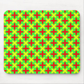 Tapis De Souris Croix rouge jaune
