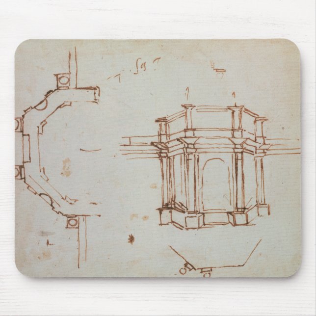 Tapis De Souris Croquis architectural de W.24r (Devant)