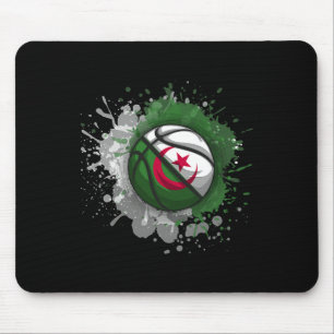 Tapis De Souris Croquis avec le drapeau de l'Algérie 