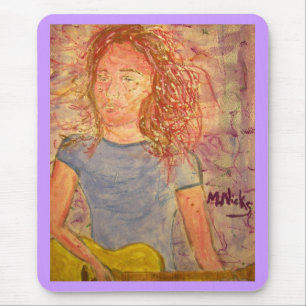 Tapis De Souris croquis de sable de guitare acoustique