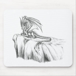 Tapis De Souris Croquis Mousepad de dragon