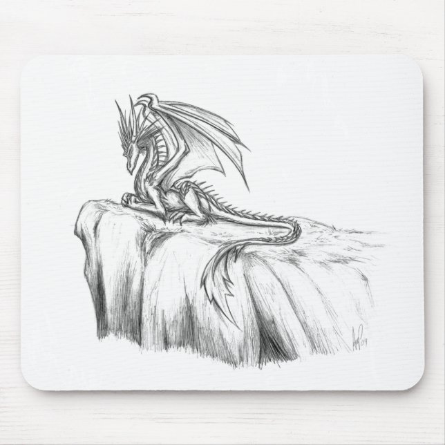 Tapis De Souris Croquis Mousepad de dragon (Devant)