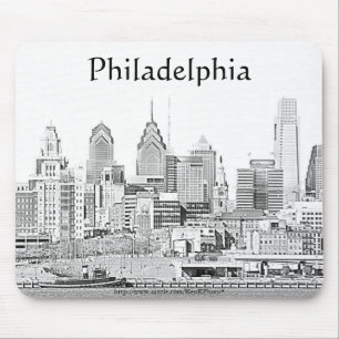 Tapis De Souris Croquis Mousepad de Philadelphie