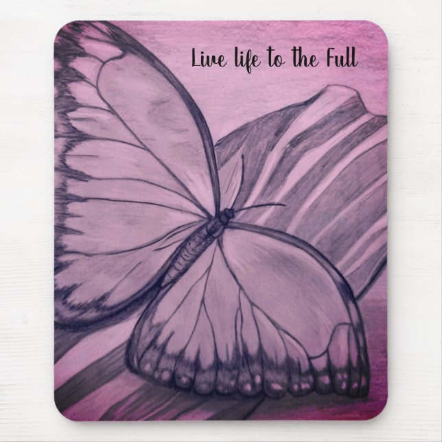 Tapis De Souris Croquis papillon (Devant)