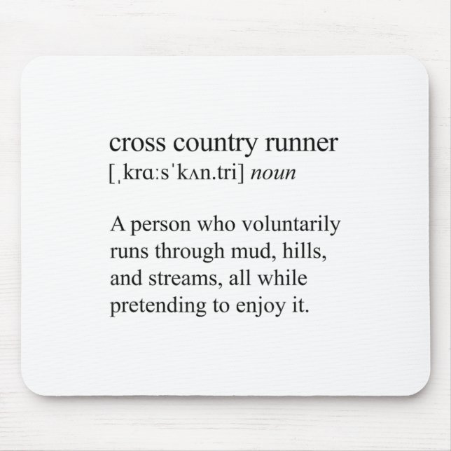 Tapis De Souris Cross Country Runner Definition, Xc Running  (Devant)