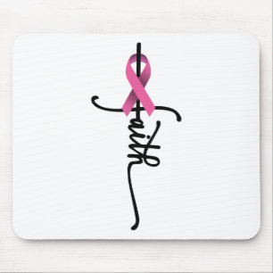 Tapis De Souris Cross Warrior Survivor Pink Ribbon Cancer du sein