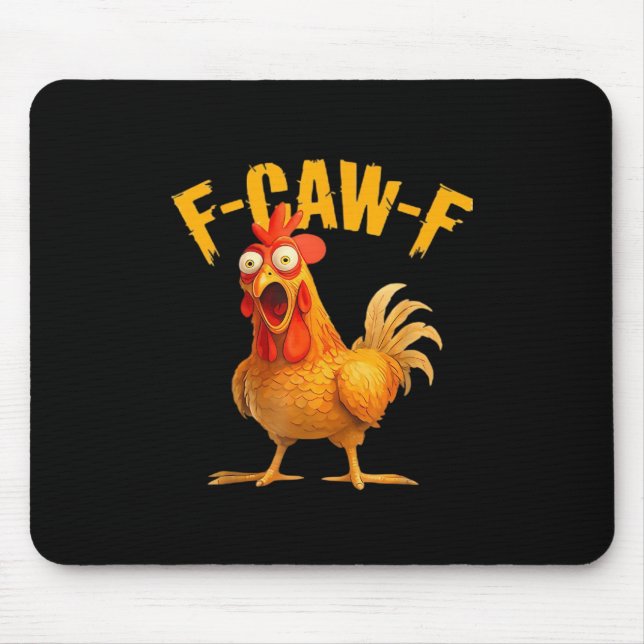 Tapis De Souris Crow Humor F-Caw-F Gothic Funny Retro Cool (Devant)