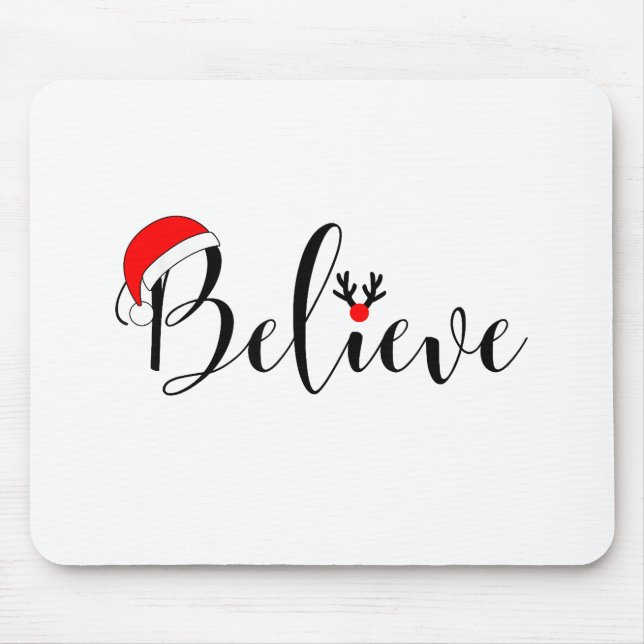 Tapis De Souris Croyez Noël Mousepad Xmas Graphic (Devant)