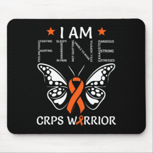 Tapis De Souris Crps Warrior I Am Fine Orange Ribbon Butterfly Rsd