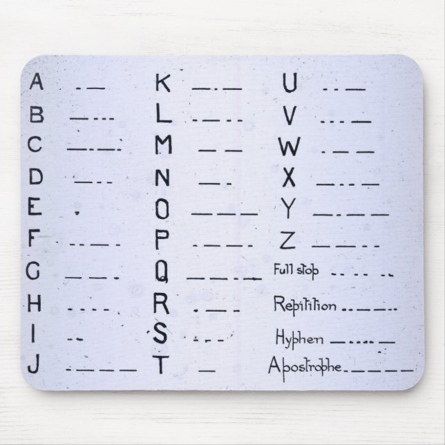 Tapis De Souris Cru titanique S.O.S. de code Morse de RMS (Devant)