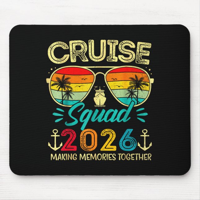 Tapis De Souris Cruise Squad 2026 Family Group Matching Summer Vac (Devant)
