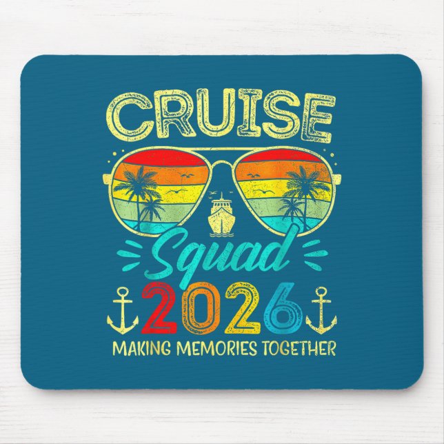 Tapis De Souris Cruise Squad 2026 Family Group Matching Summer Vac (Devant)