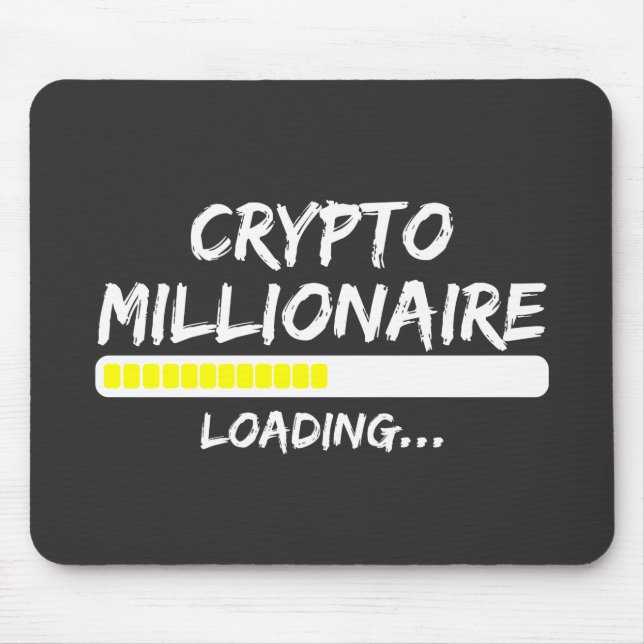 Tapis De Souris Crypto Millionaire Chargement Bitcoin (Devant)
