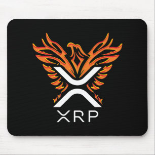 Tapis De Souris Cryptomonnaie XRP Crypto Orange Rising Phoenix