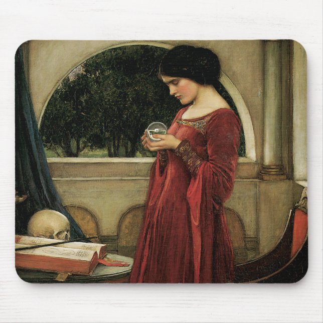 Tapis De Souris Crystal Ball par John William Waterhouse (Devant)