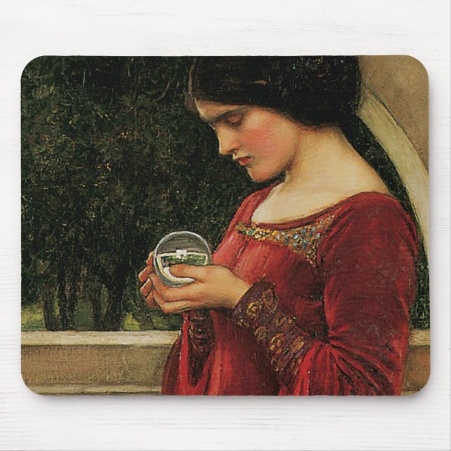 Tapis De Souris Crystal Ball Woman Waterhouse Peinture (Devant)