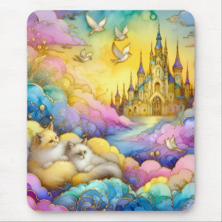 Tapis De Souris ~Crystal Castle Nuages Kittens ~ Mousepad