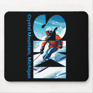 Tapis De Souris Crystal Mountain Michigan Ski Vacation Ski Outd