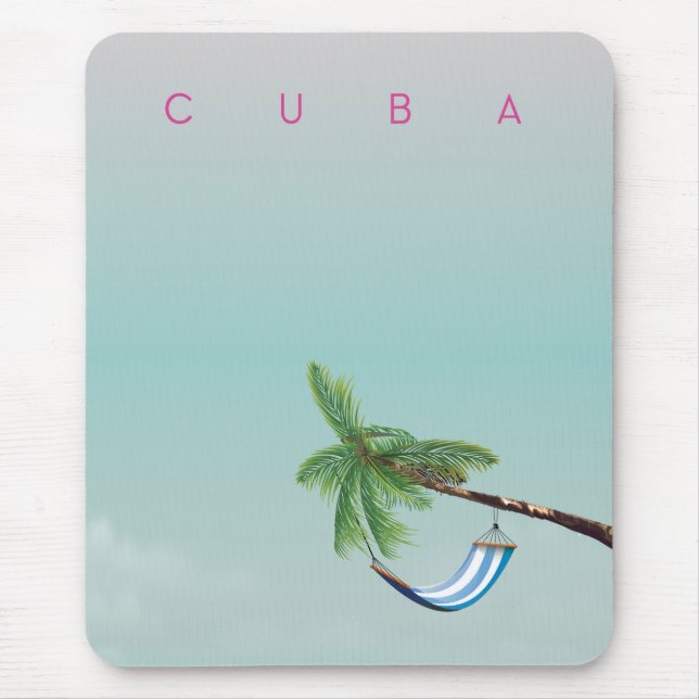 Tapis De Souris Cuba Hammock Impression de vacances de style vinta (Devant)