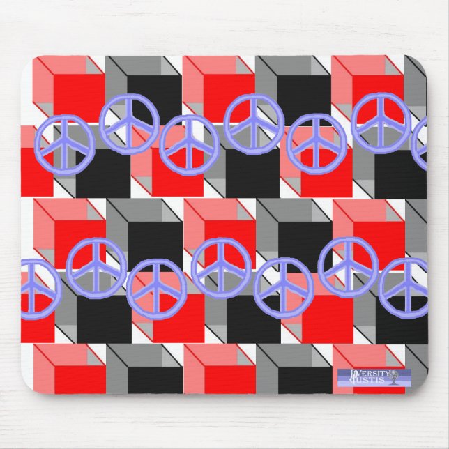 Tapis De Souris Cubes de paix Mousepad (Devant)