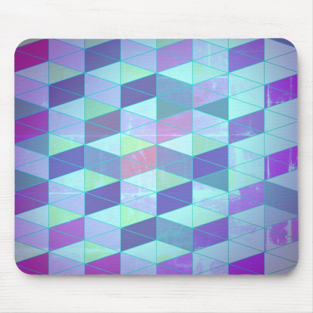 Tapis De Souris Cubes en triangles Motif géométrique (Devant)