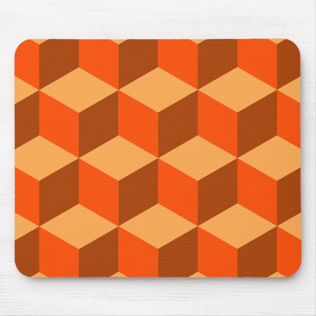 Tapis De Souris Cubes orange (Devant)