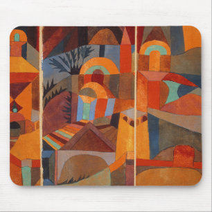 Tapis De Souris Cubisme Abstrait coloré Klee Temple Gardens