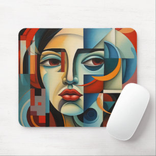 Tapis De Souris Cubisme coloré de fille