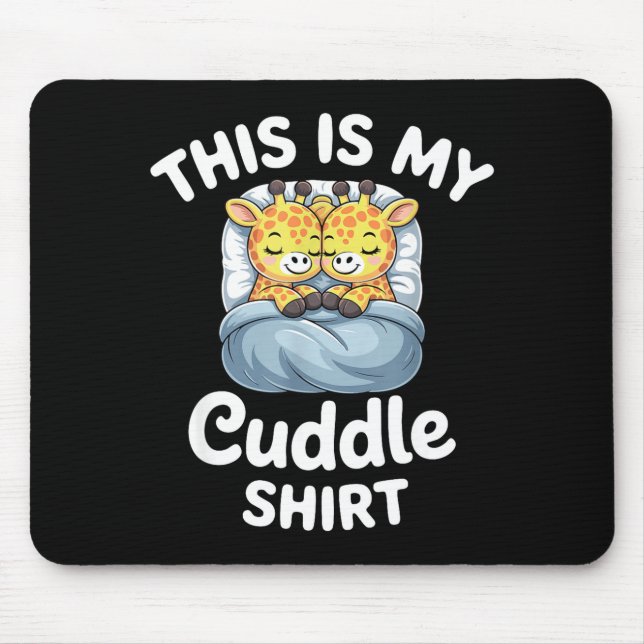 Tapis De Souris Cuddle Shirt Cute Giraffes Funny Cozy  (Devant)