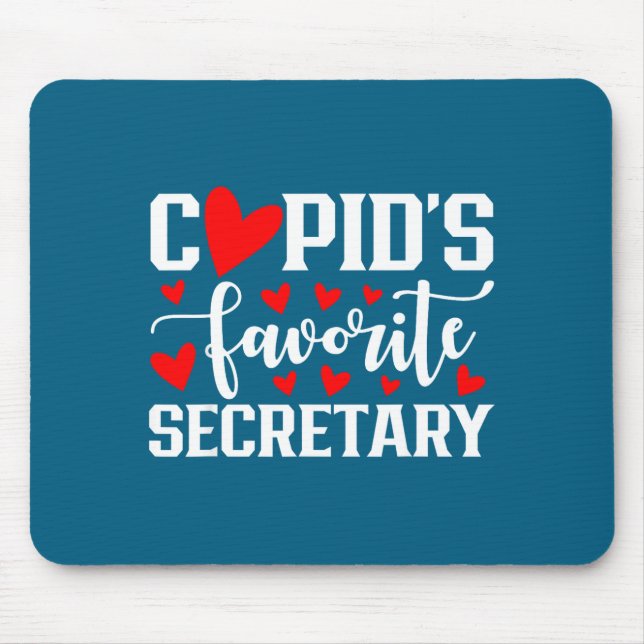 Tapis De Souris Cud's Favorite Secretary Cute Heart Valentine's Da (Devant)
