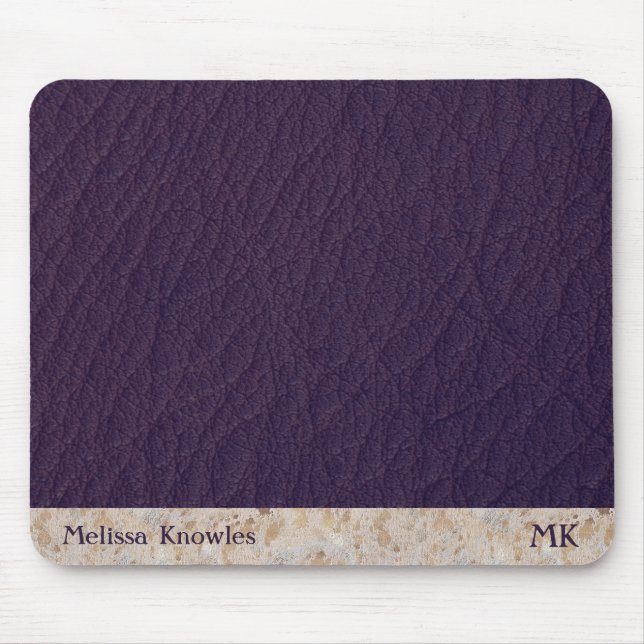 Tapis De Souris Cuir Violet (Devant)
