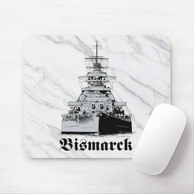 Tapis de souris cuirassé Bismarck (Avec souris)