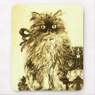 Tapis De Souris CUISINE AVEC ROSE, Brown et blanc