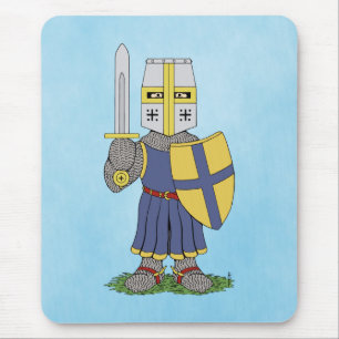 Tapis De Souris Cuisine carré de souris Chevalier médiéval