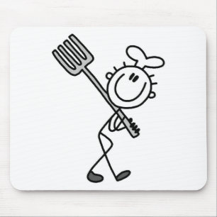 Tapis De Souris Cuisinier Bonhomme Allumette Avec Fourchette