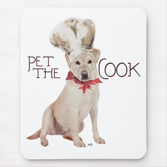Tapis De Souris Cuisinier Labrador Retriever Jaune (Devant)