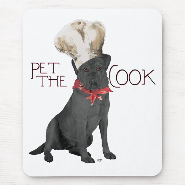 Tapis De Souris Cuisinier Labrador Retriever Noir (Devant)
