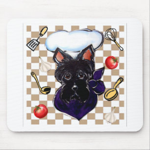 TAPIS DE SOURIS CUISINIER TERRIER ÉCOSSAIS