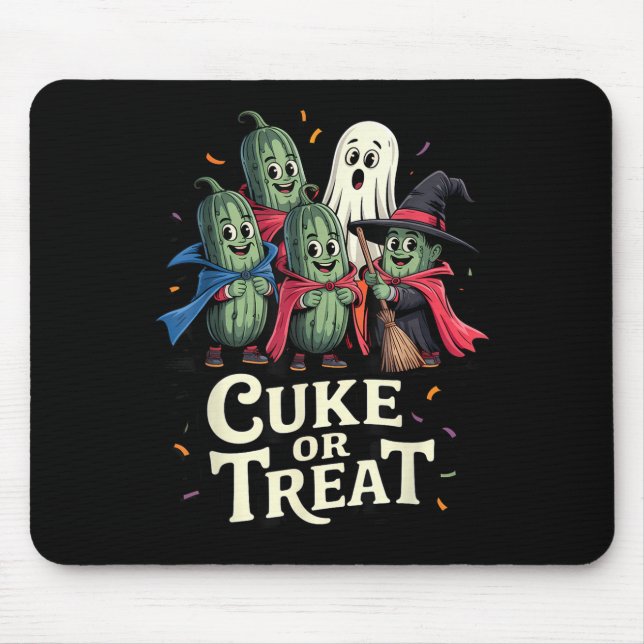 Tapis De Souris Cuke Ou Treat - Drôle Costume De Cuber Halloween (Devant)
