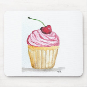 Tapis De Souris cupcake rose à la cerise