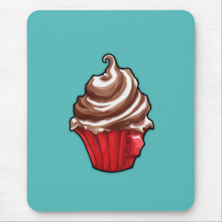 Tapis De Souris Cupcake rouge turquoise Mousepad