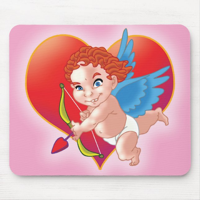TAPIS DE SOURIS CUPIDON MOUSEPAD DU BÉBÉ NAUTY (Devant)