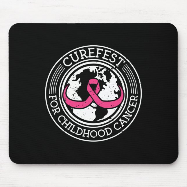 Tapis De Souris Curefest For Childhood Cancer World Ribbon 2  (Devant)